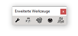 Palette der erweiterten Werkzeuge